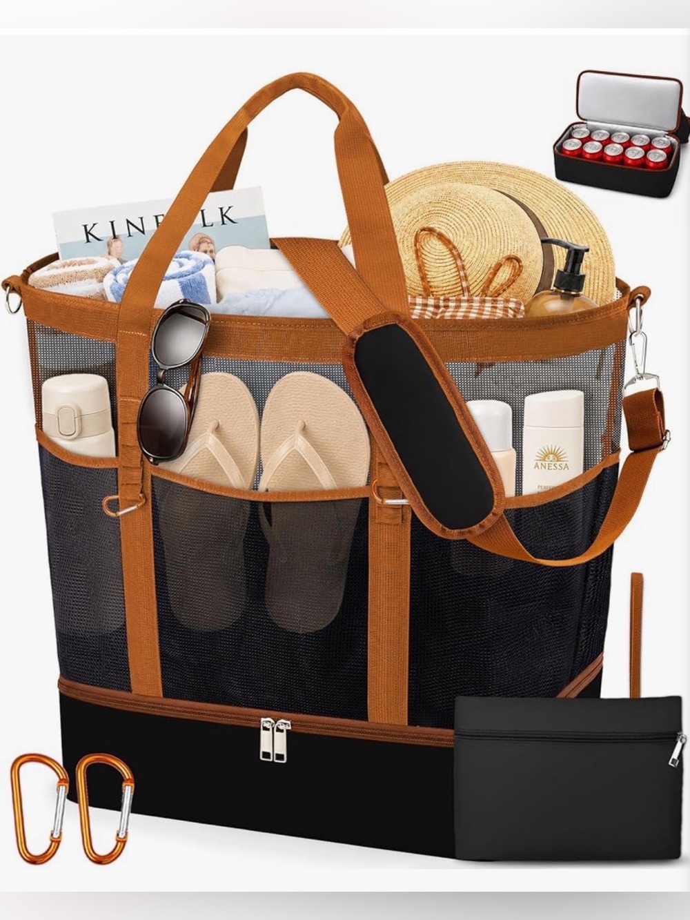 Beach bag  with built-in cooler